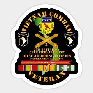 Vietnam Combat Veteran w 2nd Bn 138th FA w 101st  ABN Div Sticker